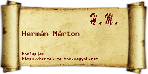 Hermán Márton névjegykártya